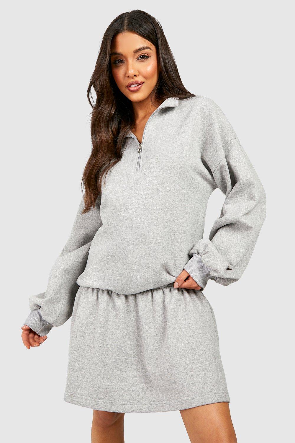 Peplum discount sweatshirt dress